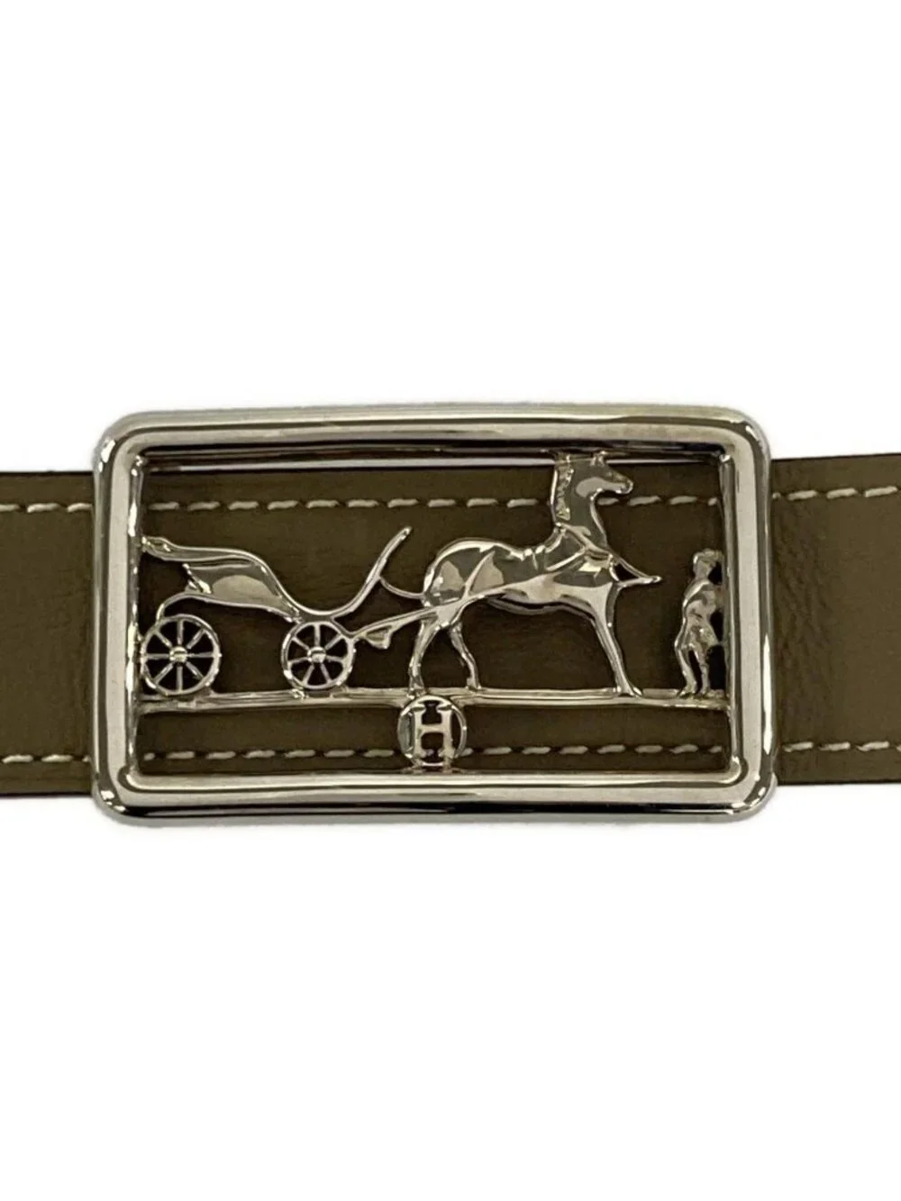 Hermes Belt 70 Etoupe Silver